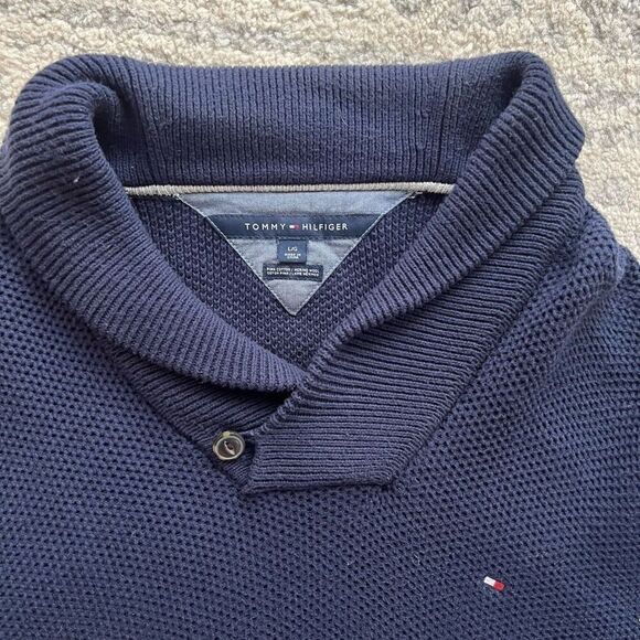 Men’s Navy Tommy Hilfiger Sweater - Picture 2 of 4